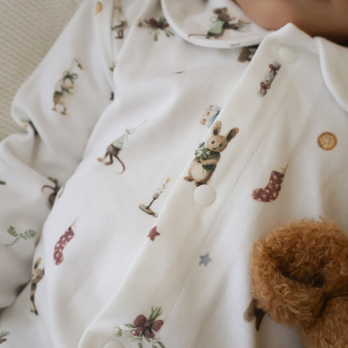 Fledge & Thread Cotton Babygrow (Christmas)