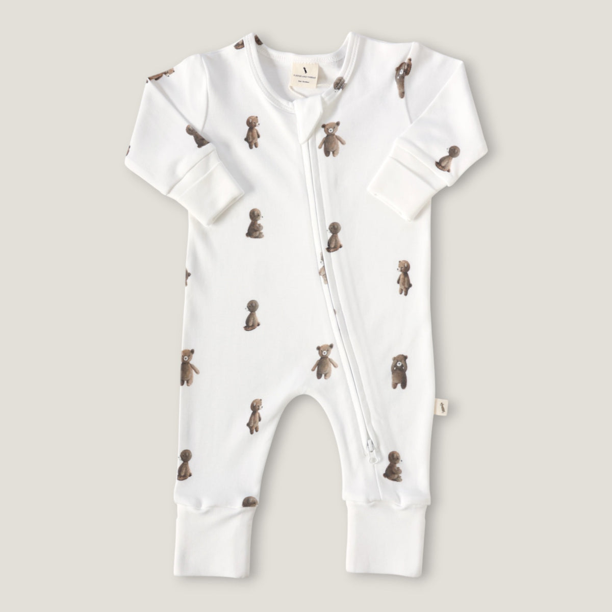 Fledge & Thread Onesie Zip Suit (Teddy Bear)