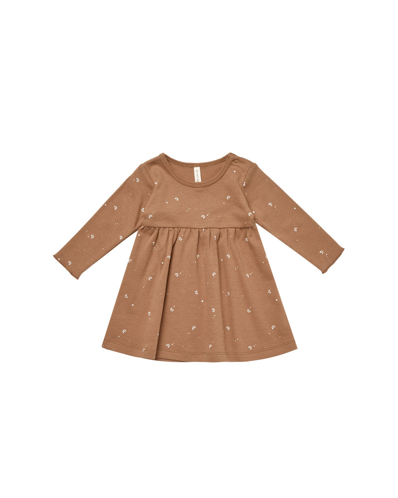 Quincy Mae L/S Baby Dress (Moons)