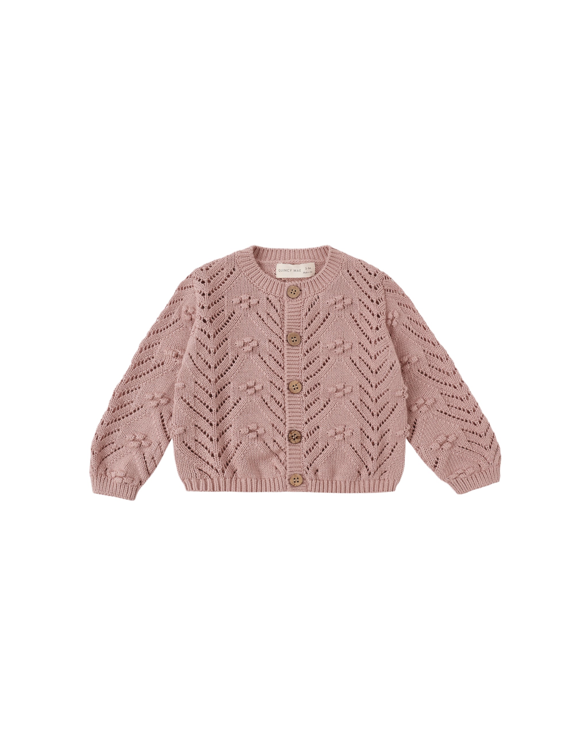 Quincy Mae Knit Cardigan (Mauve)