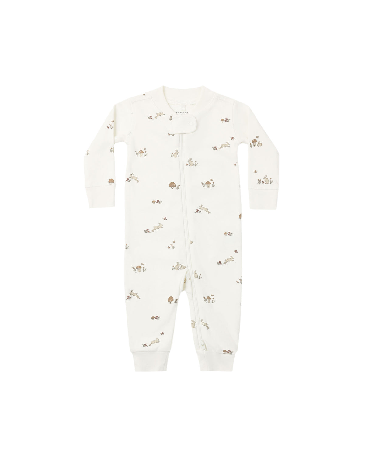 Quincy Mae Zip Long Sleeve Romper (Bunnies)