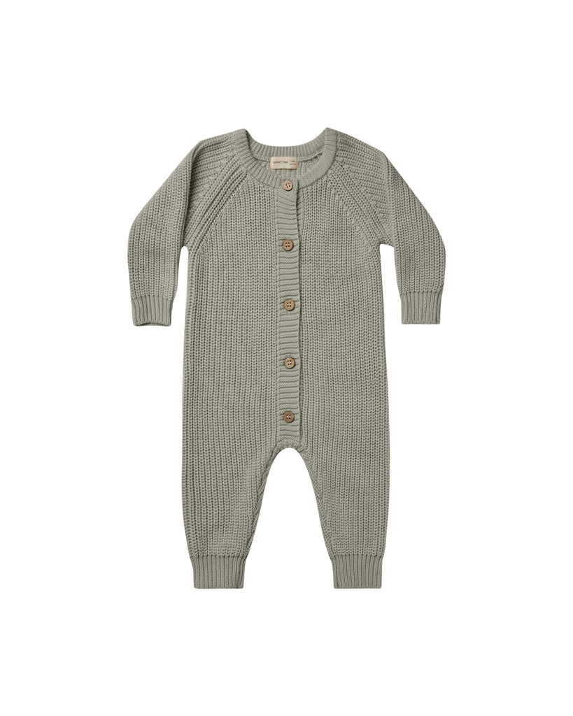 Quincy Mae Chunky Knit Jumpsuit (Basil)