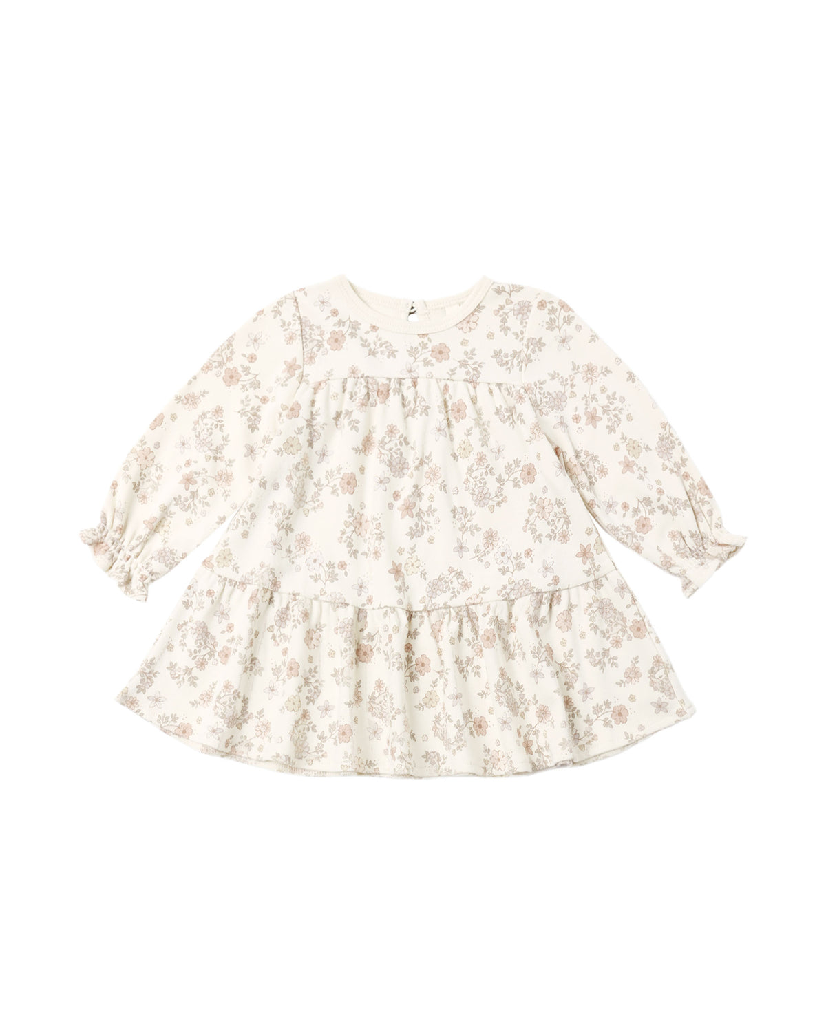 Quincy Mae Tiered Jersey Dress (Floral Vine)
