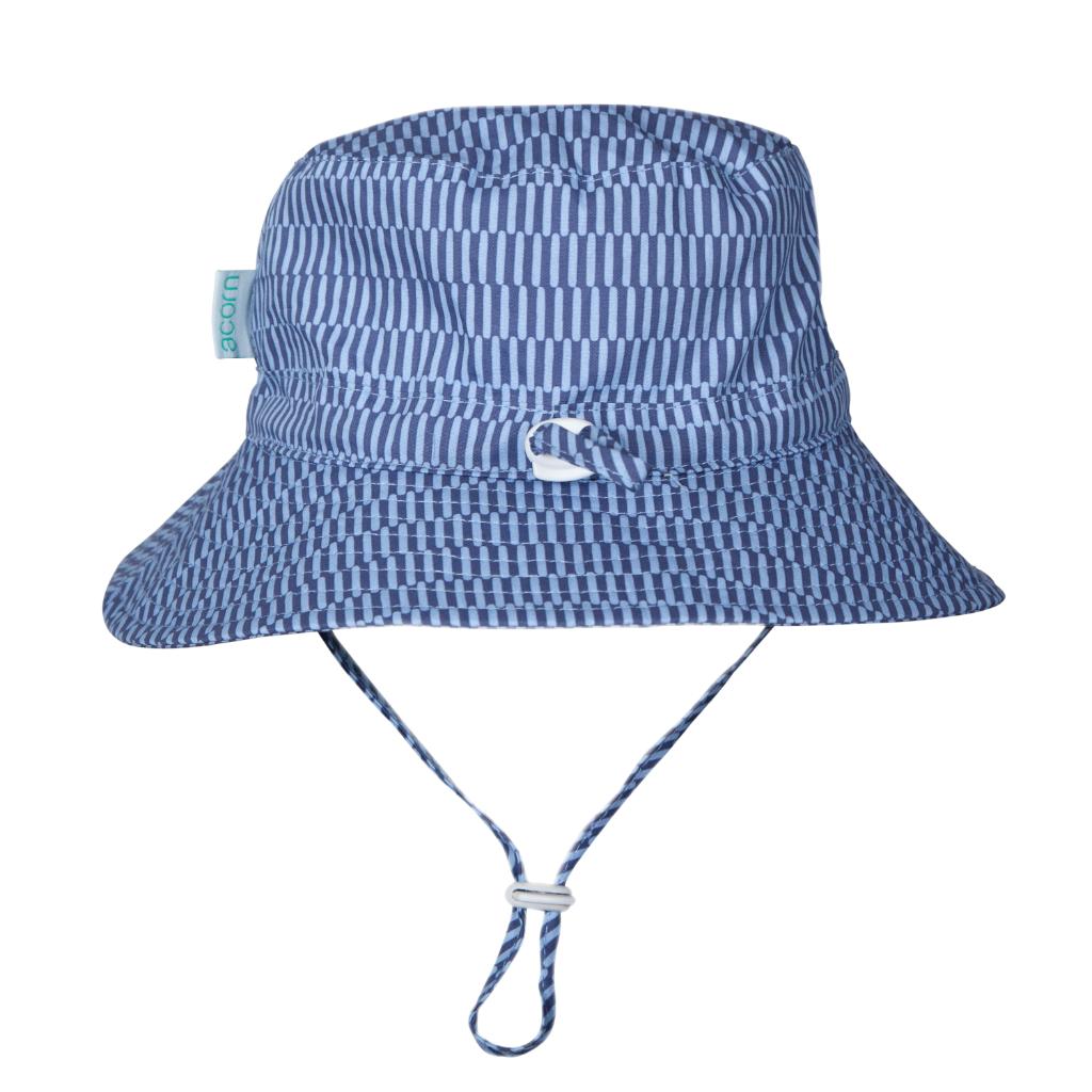 Acorn Wide Brim Bucket Sun Hat (Blue Horizon)