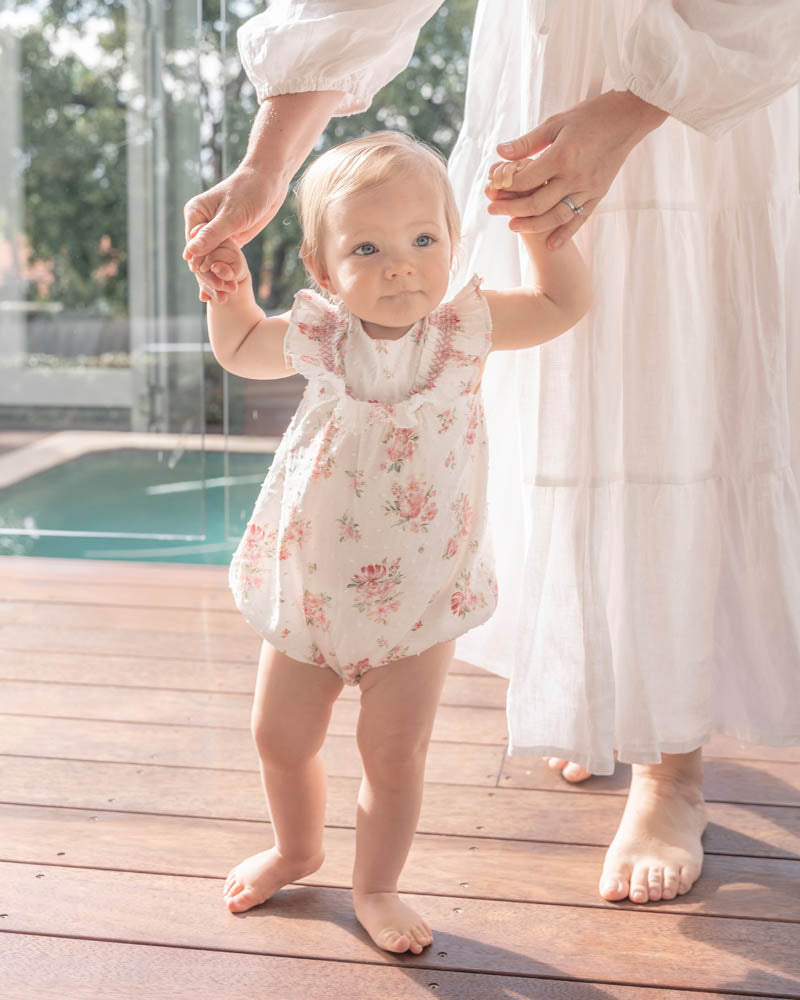 Bebe Chelsea Frill Yoke Romper