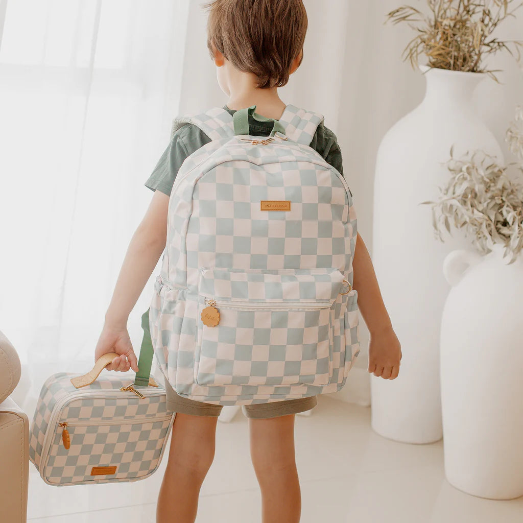Fox & Fallow Backpack (Sage Check)