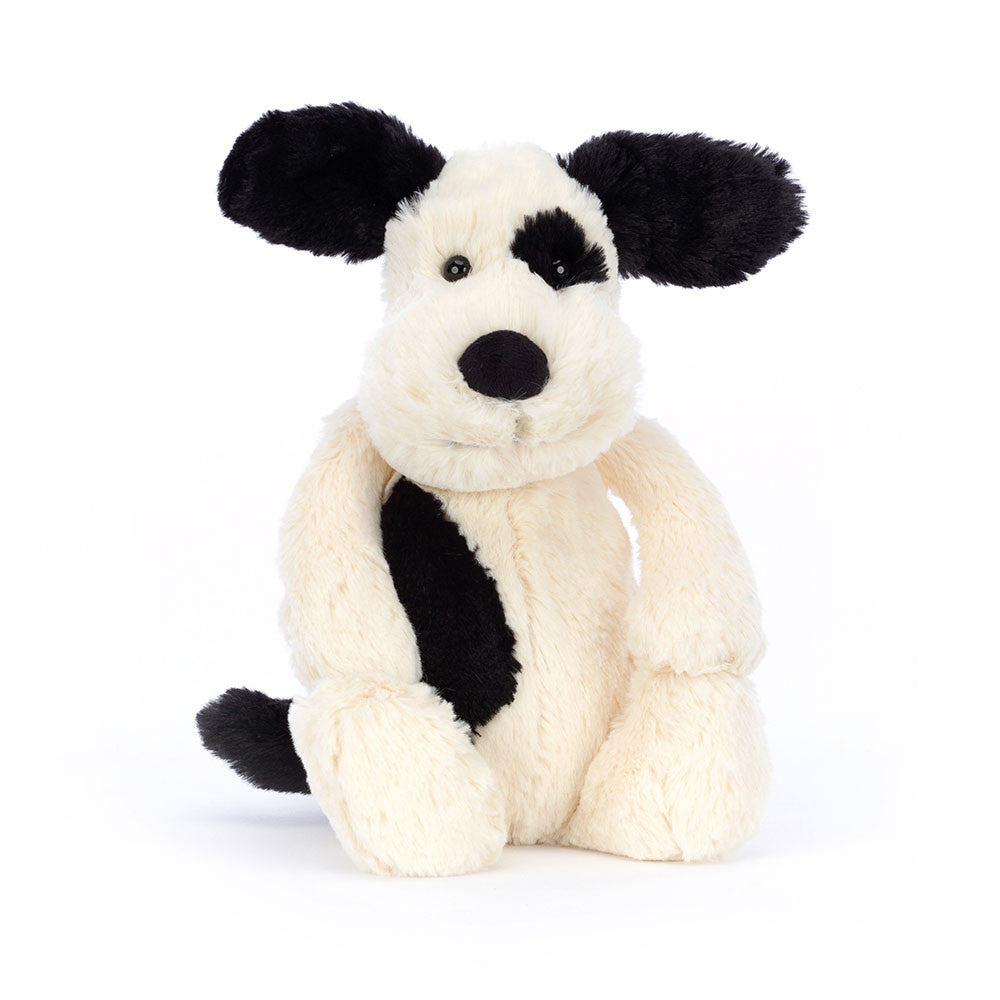 Jellycat Bashful Puppy Medium (Black/White)