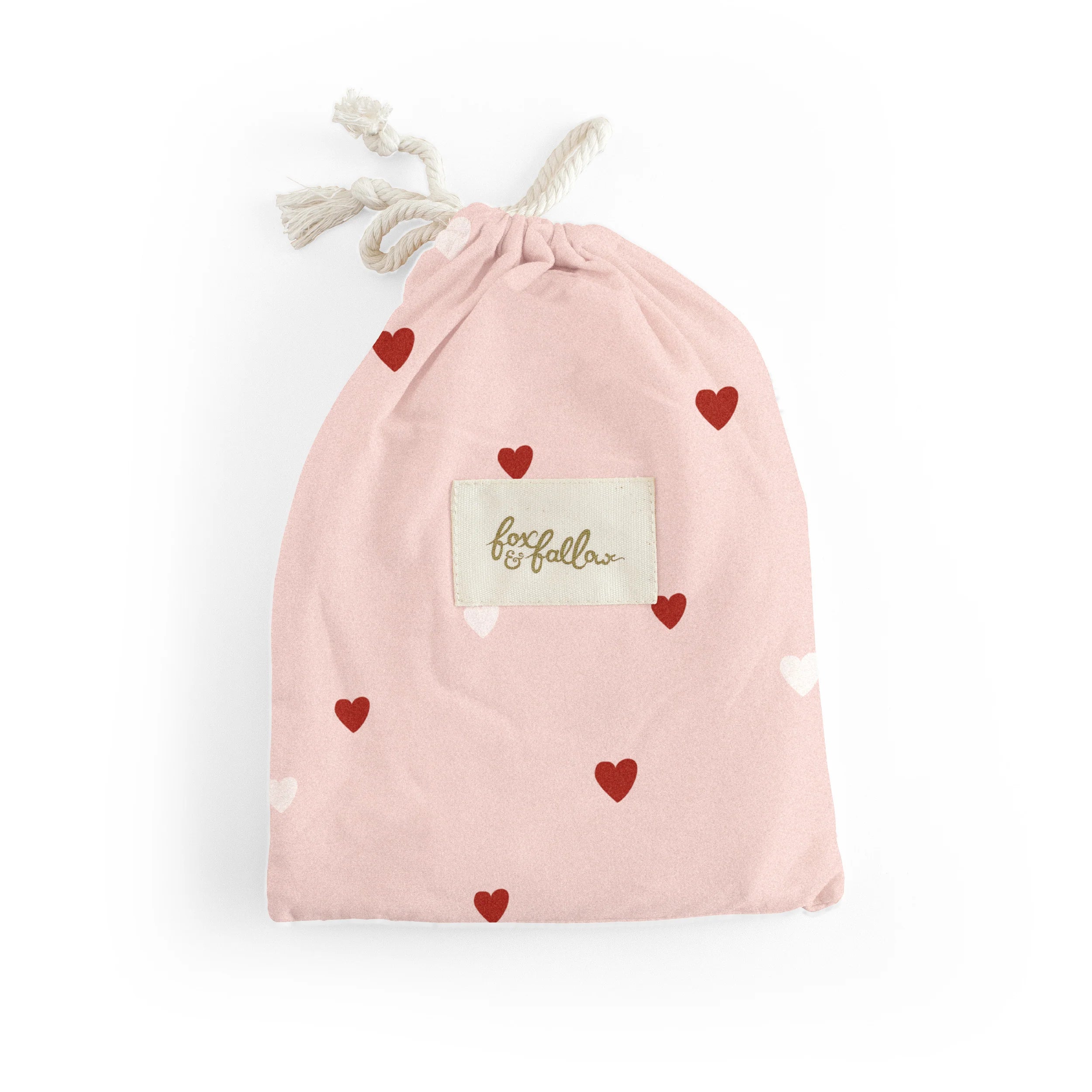 Fox & Fallow Organic Fitted Bassinet Sheet (Little Hearts)