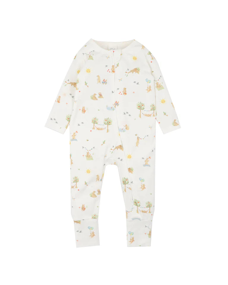 Bebe Bear Organic LS Zipsuit