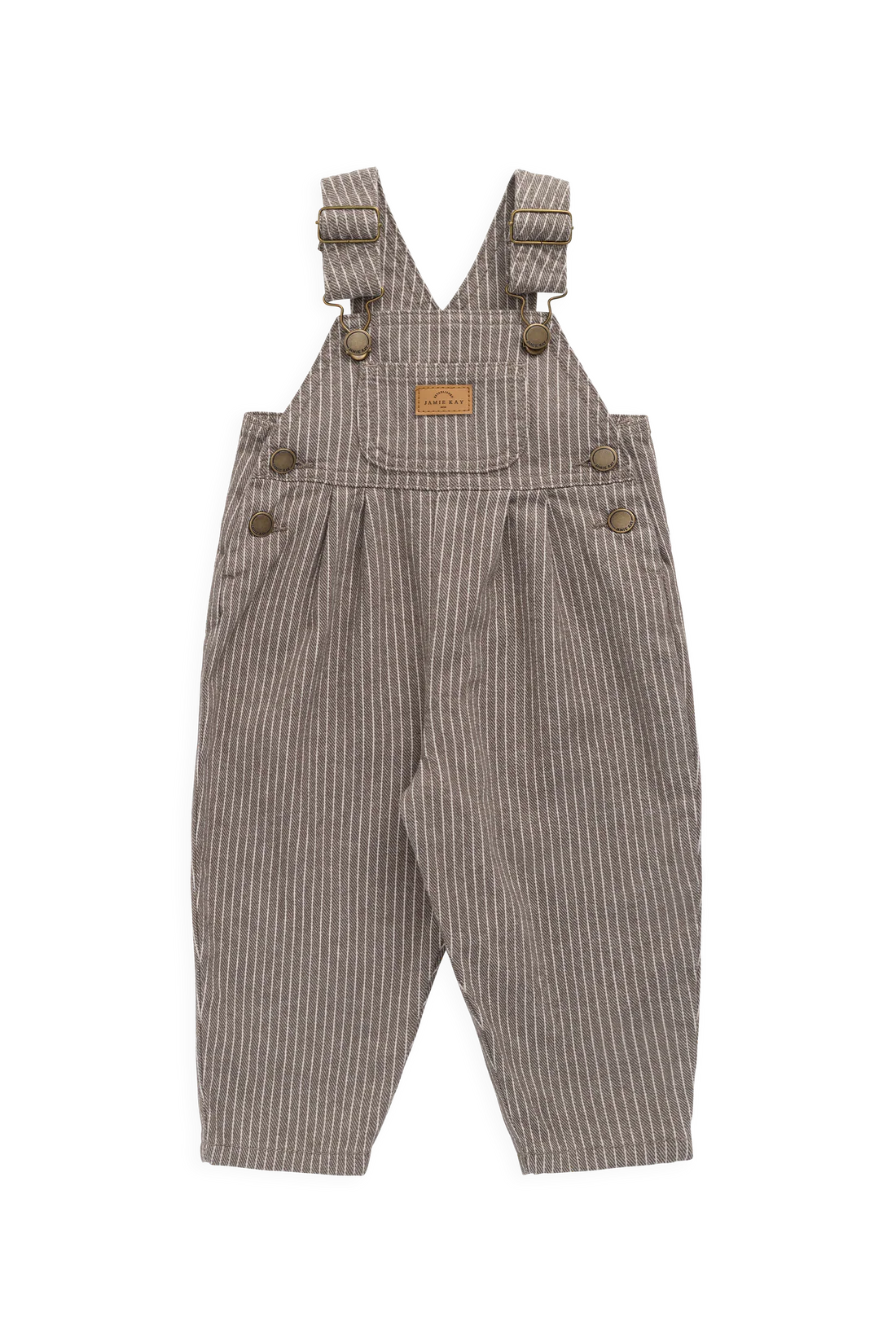 Jamie Kay Blair Overall (Mini Pinstripe Cassava/Iroko)