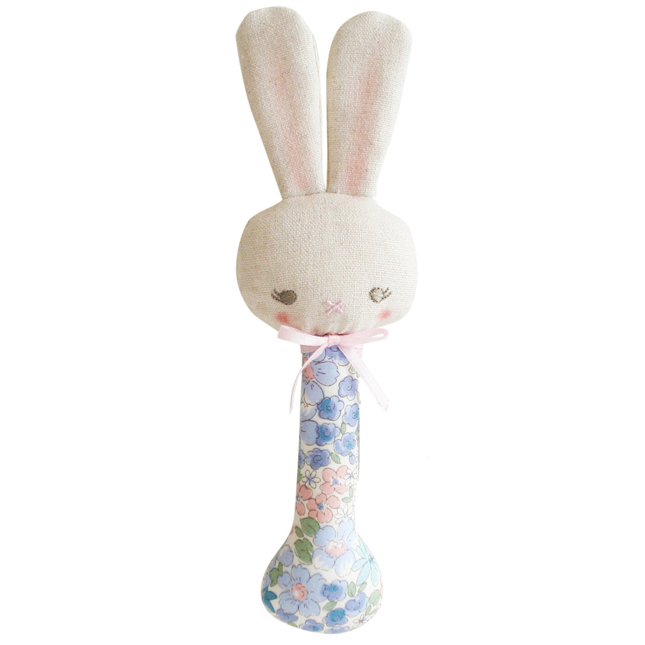 Alimrose Bunny Stick Rattle (Liberty Blue)