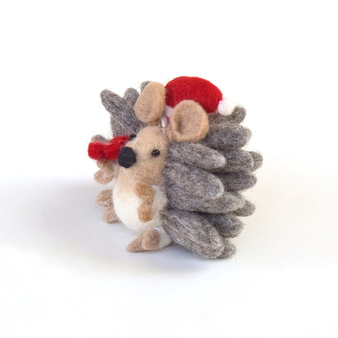 Tara Treasures Felt Christmas Hedgehog With Flower
