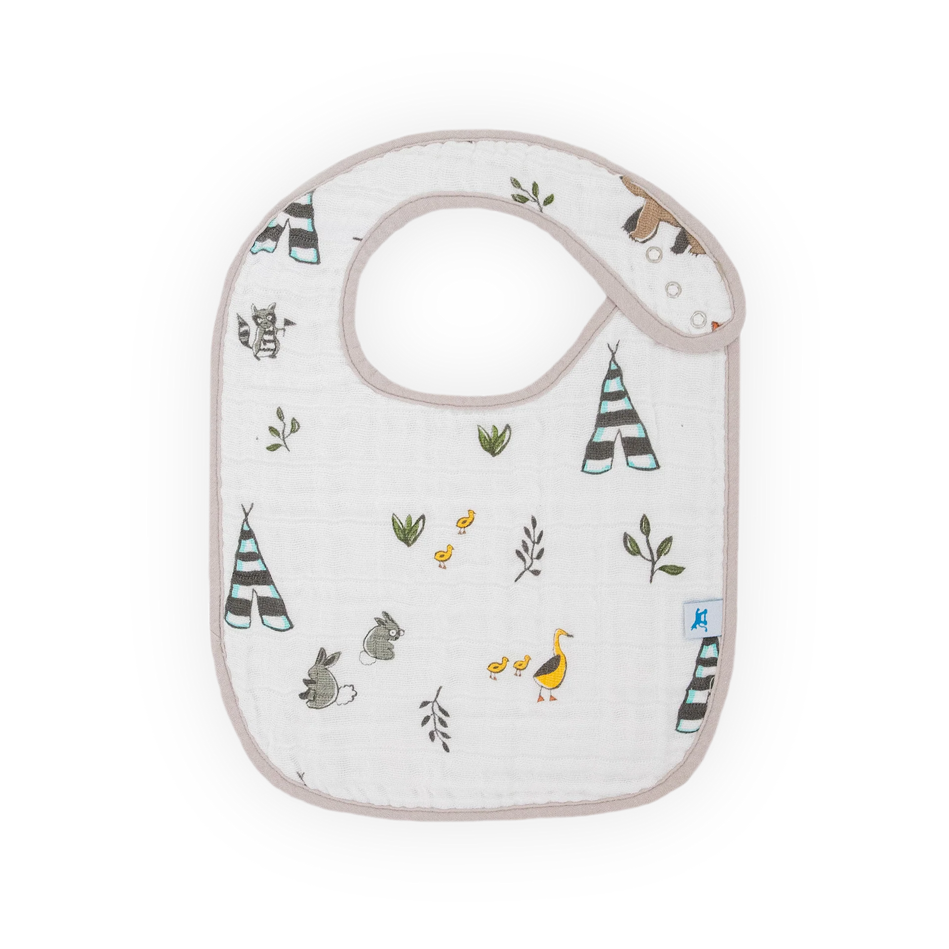 Little Unicorn Cotton Muslin Classic Bib 3 Pack (Forest Friends)