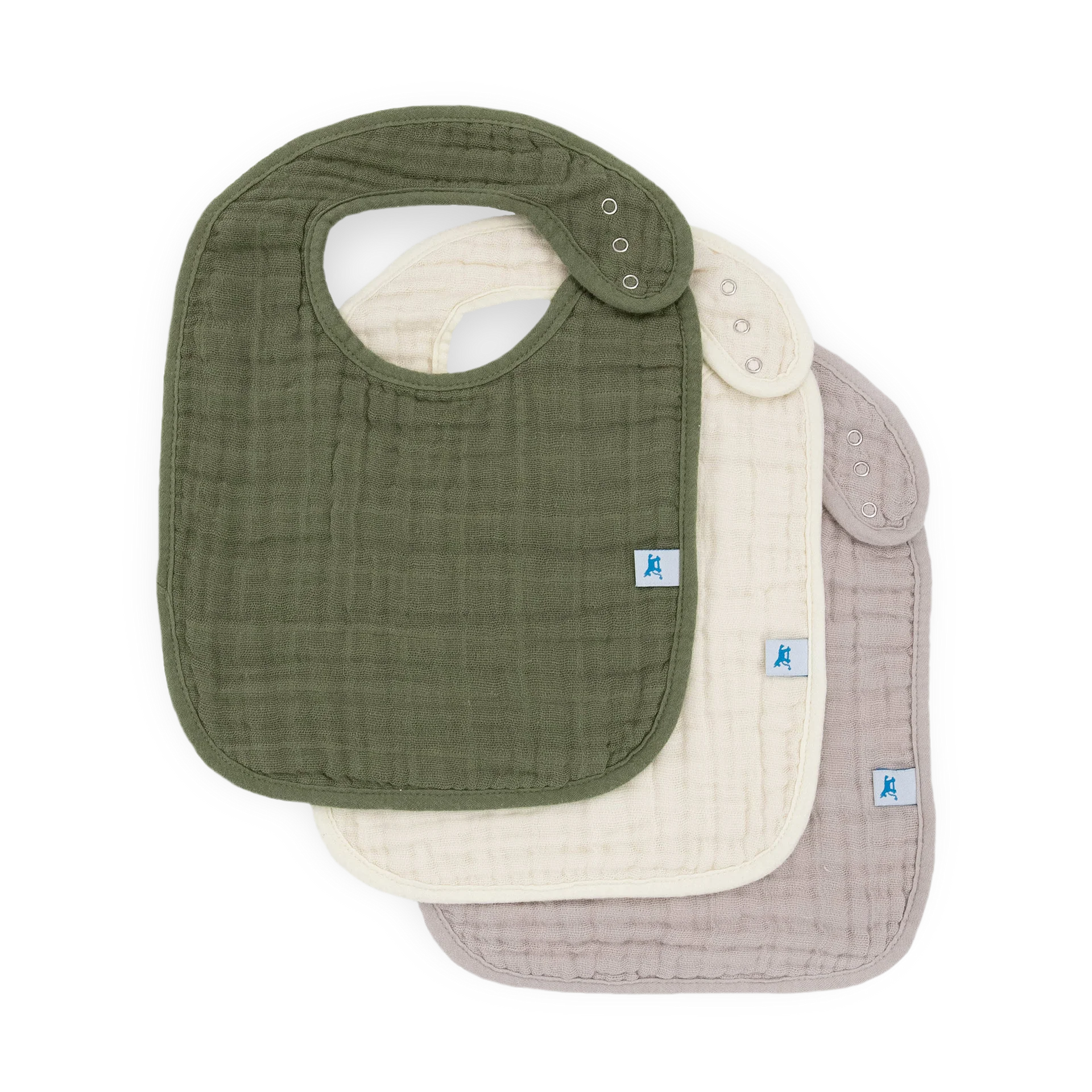 Little Unicorn Cotton Muslin Classic Bib 3 Pack (Fern V2)