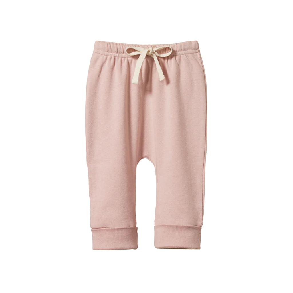 Nature Baby Organic Cotton Drawstring Pants (Rose Dust)