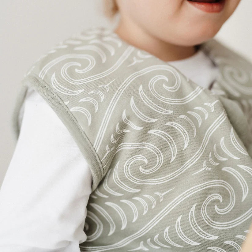 Woolbabe x Bo & Ko Duvet Weight Sleeping Suit (Flax Ngaru)