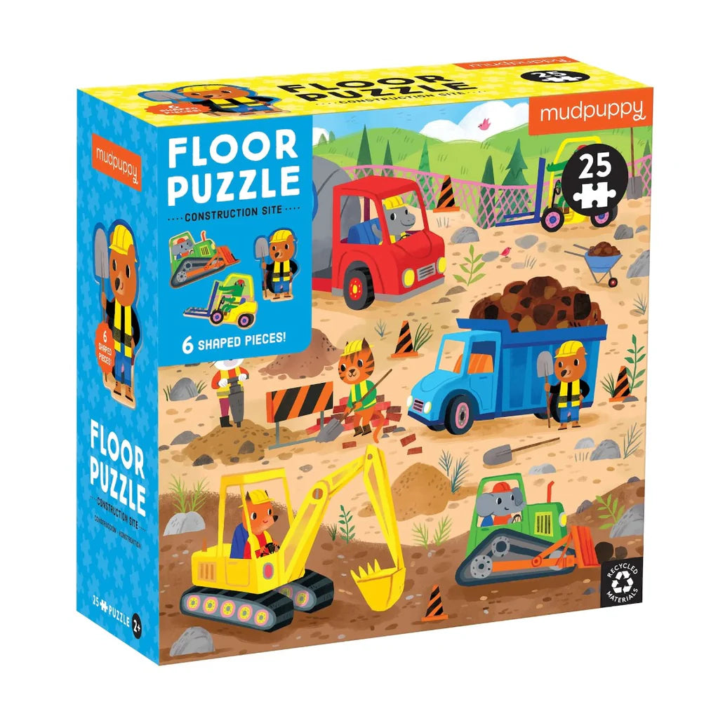 Mudpuppy 25 Piece Floor Puzzle (Construction Site)