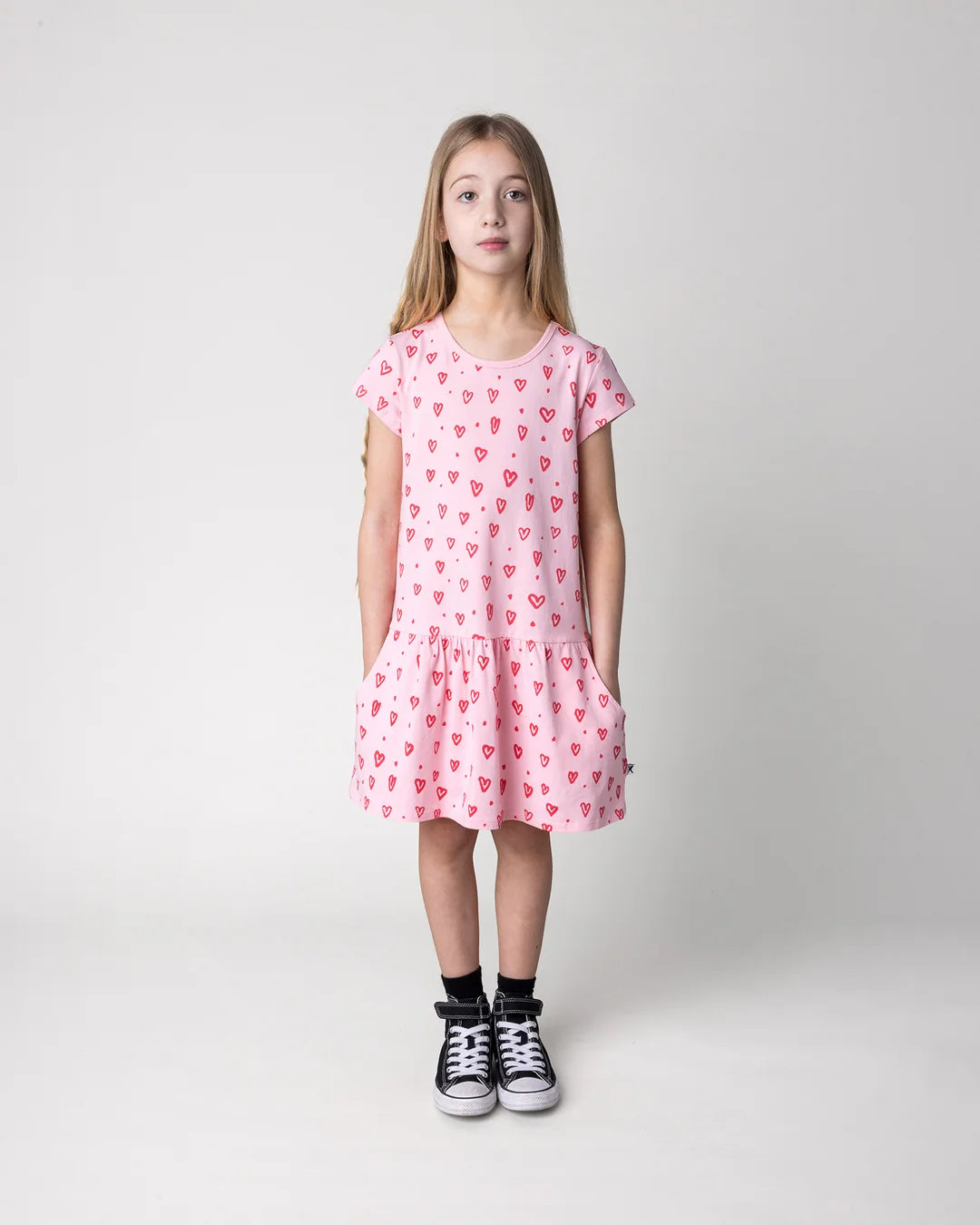 Minti Hearts Dress (Pink)