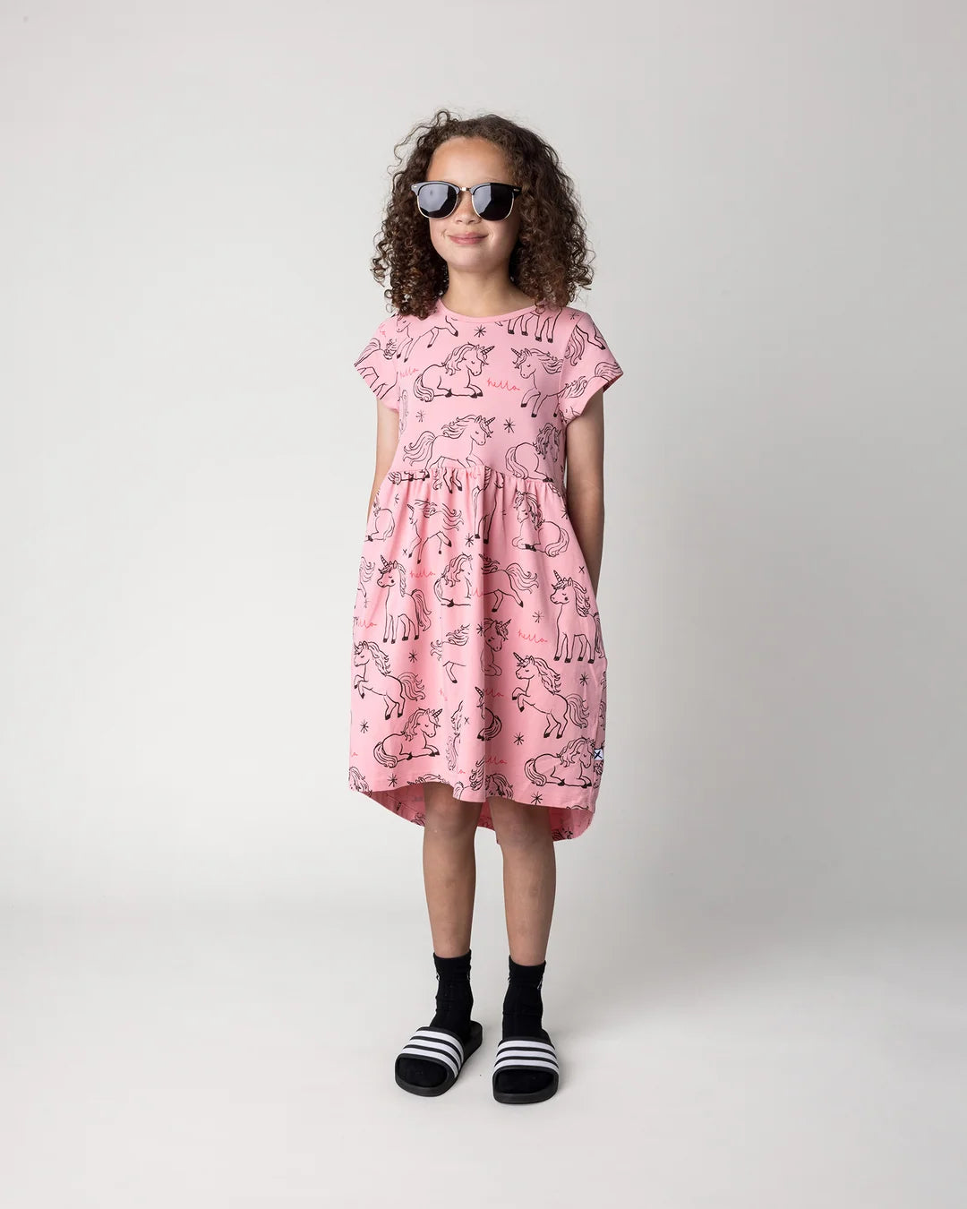 Minti Hello Unicorns Dress (Pink)