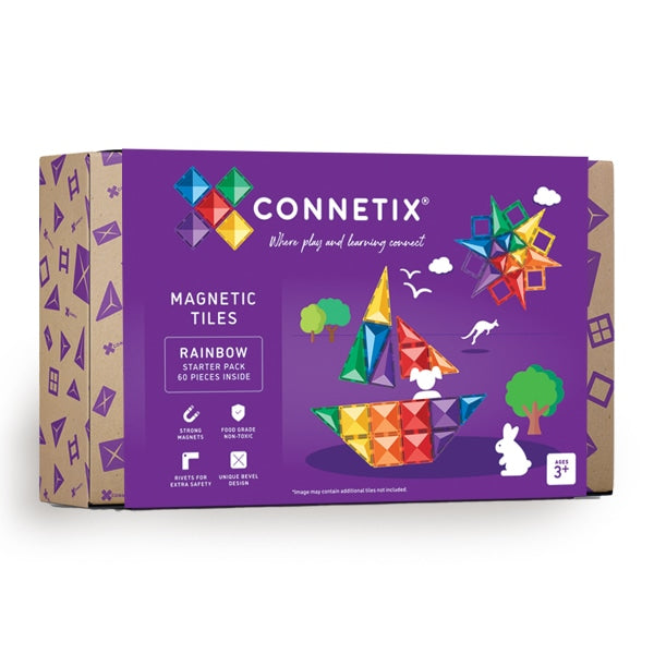connetix magnetic tiles rainbow starter pack