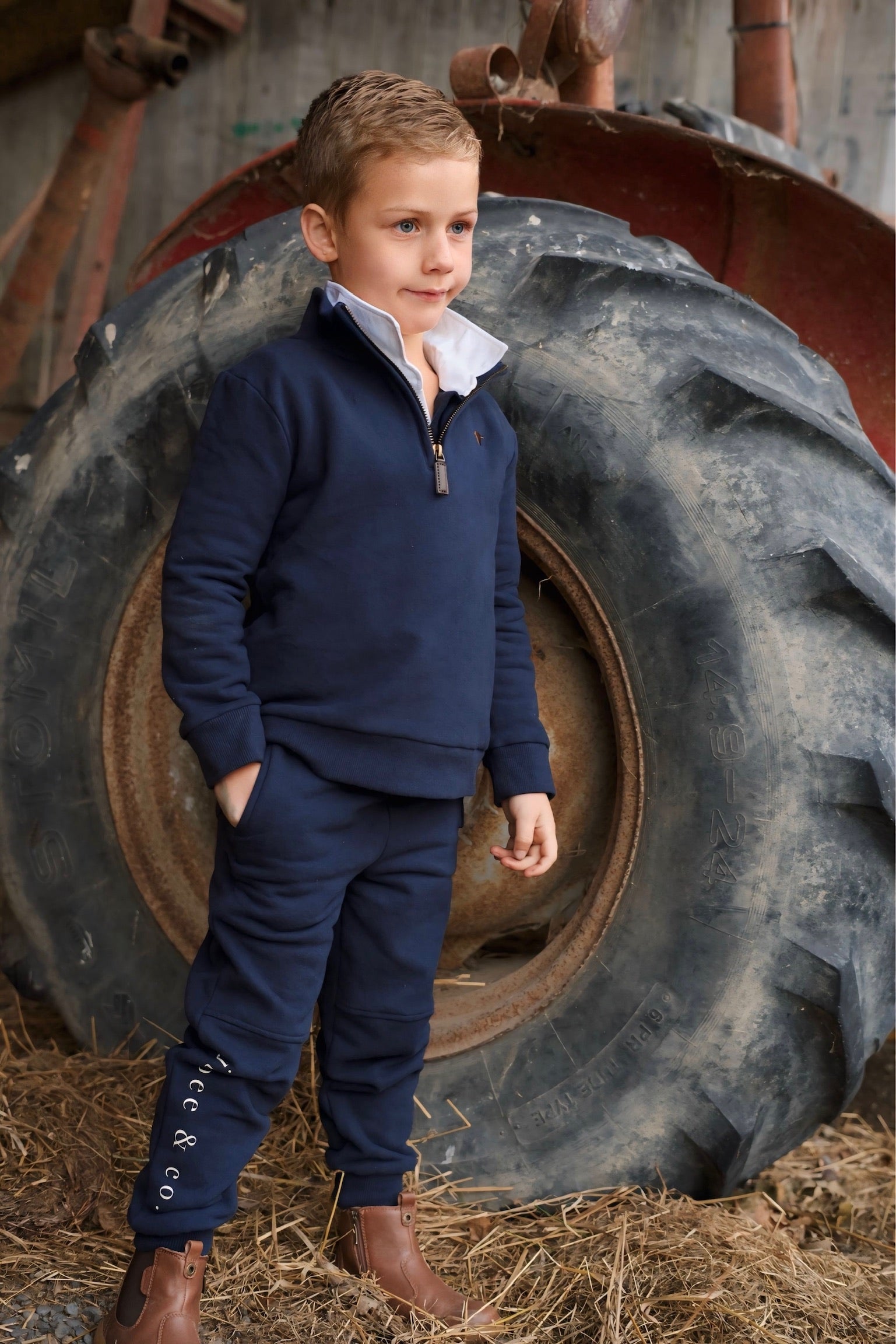 jubee & co navy sweat pants the rory pants