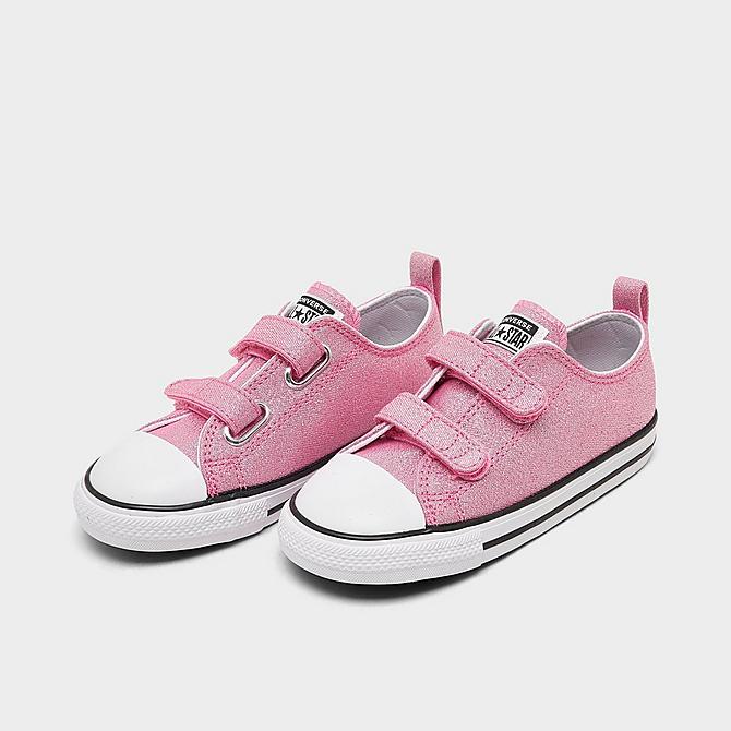 Converse Infant Low Cut Canvas Sneaker (Prism Glitter Pink)