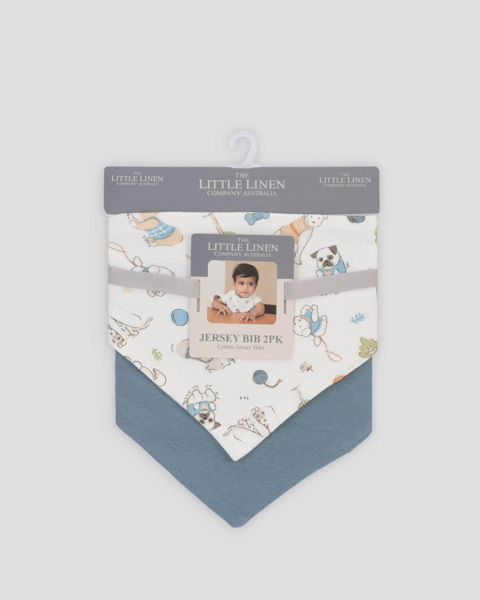 Little Linen Jersey Bib 2pk (Barklife Dog)