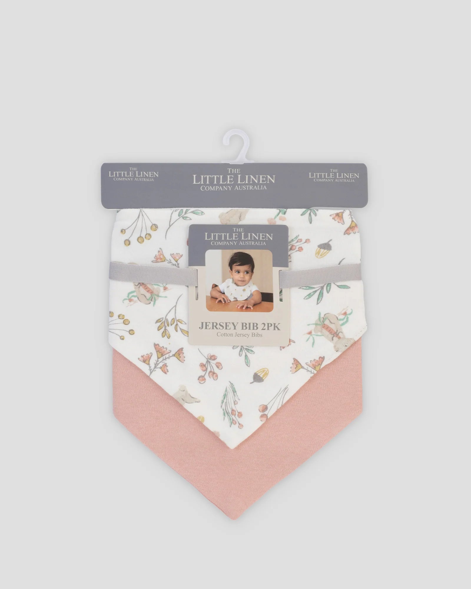 Little Linen Jersey Bib 2pk (Harvest Bunny)
