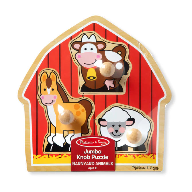 M&D Jumbo Wooden Knob Puzzle (Barnyard Animals)