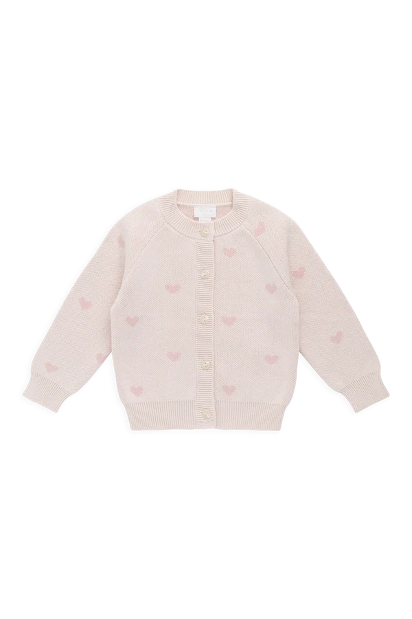 Jamie Kay Kate Cardigan (Kate Heart Jacquard Cotton Candy)