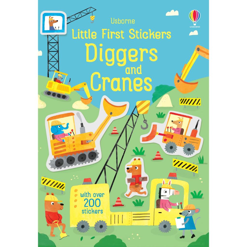 Usborne Little First Stickers Book (Diggers & Cranes)