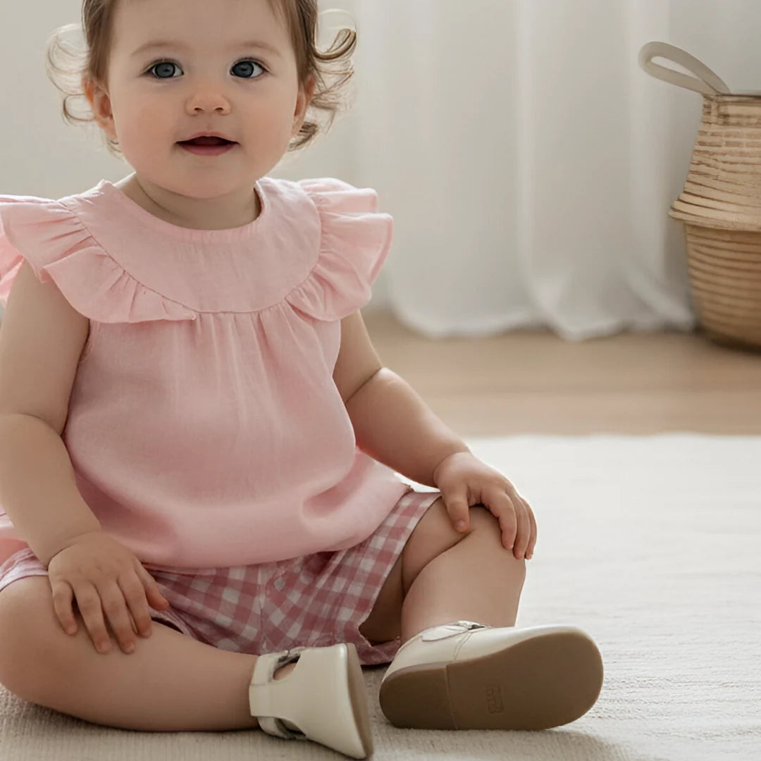 Love Henry Baby Girl Lucy Shorts (Pink Check)