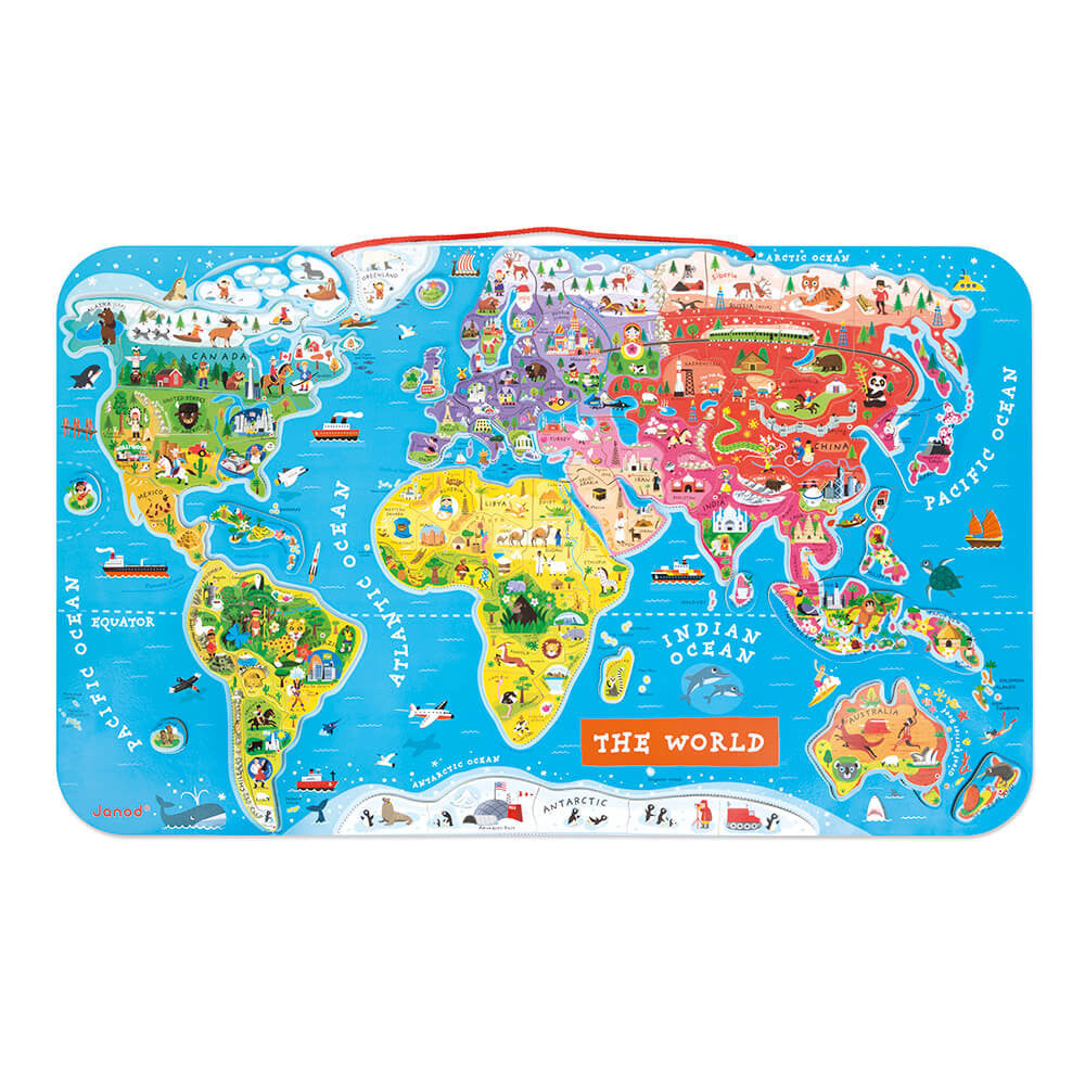 Janod Magnetic World Puzzle