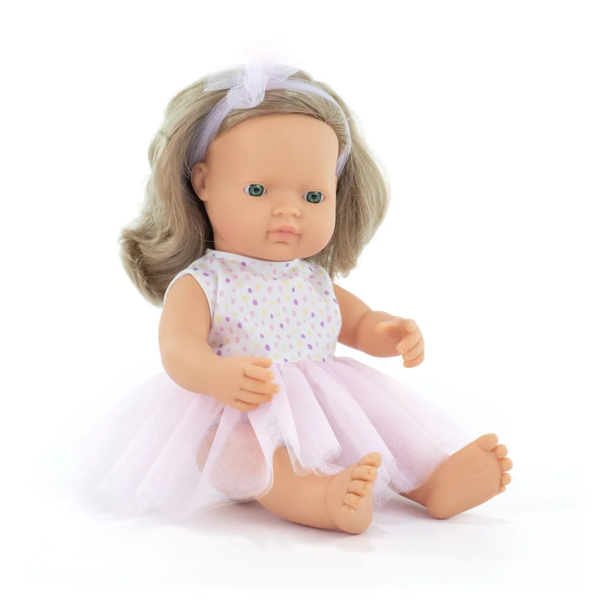 Miniland My Friends & Me 38cm Doll (Dark Blond Hair Caucasian Girl w. Outfit)