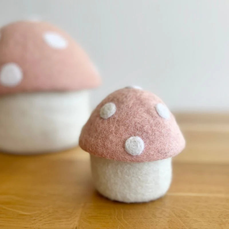Sheep-ish Design Mini Felt Toadstool Trinket Box (Blush)