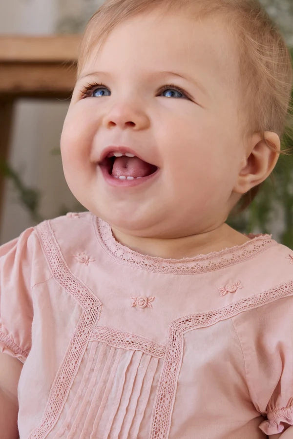 Jamie Kay Organic Cotton Misty Playsuit (Shell Pink)