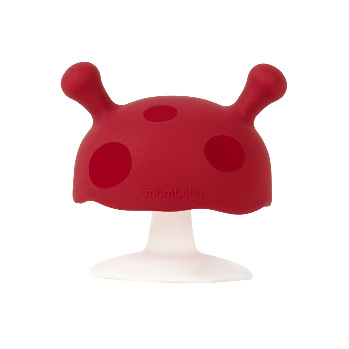 Mombella Mushroom Soothing Teether (Chimney Red)