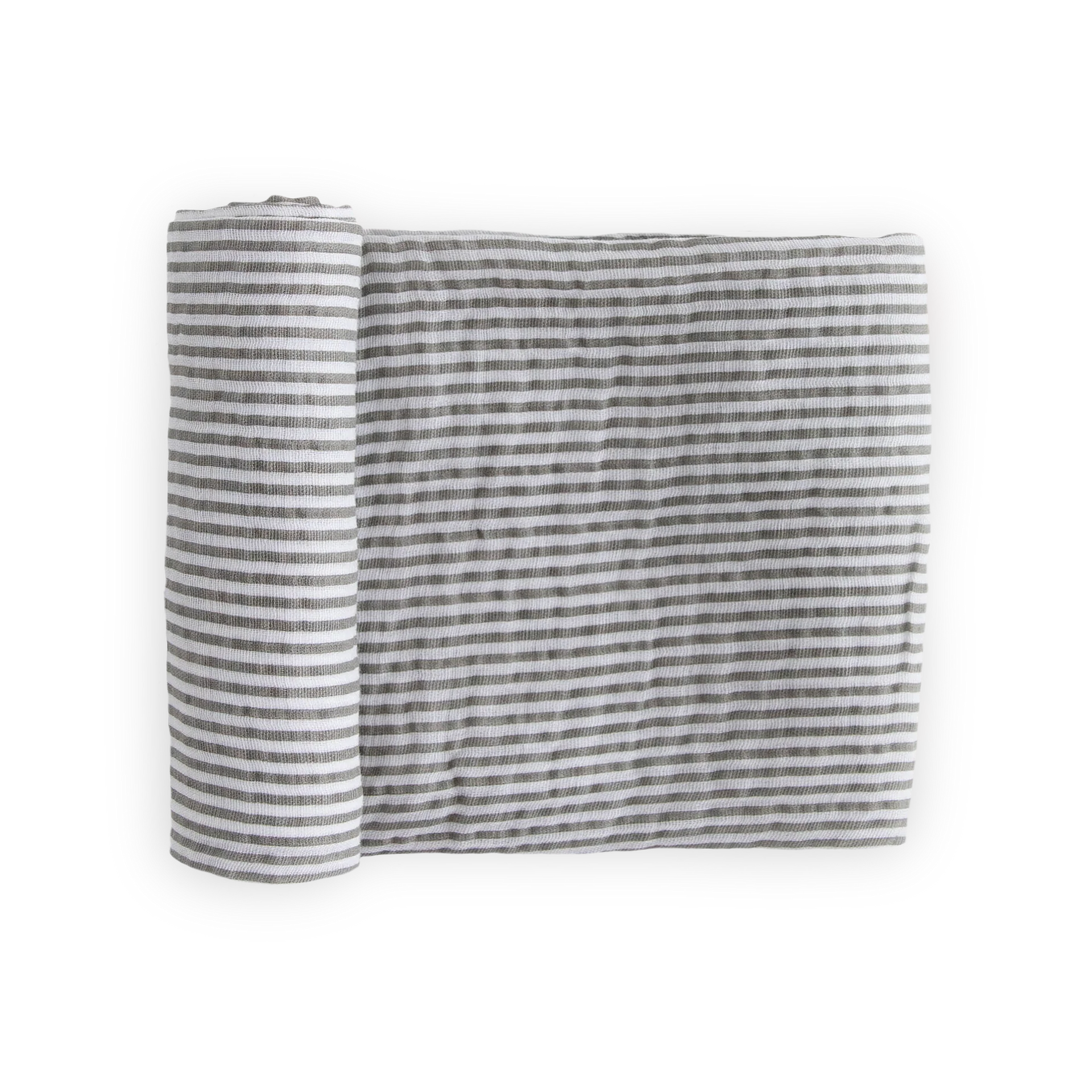 Little Unicorn Cotton Muslin Swaddle (Grey Stripe)