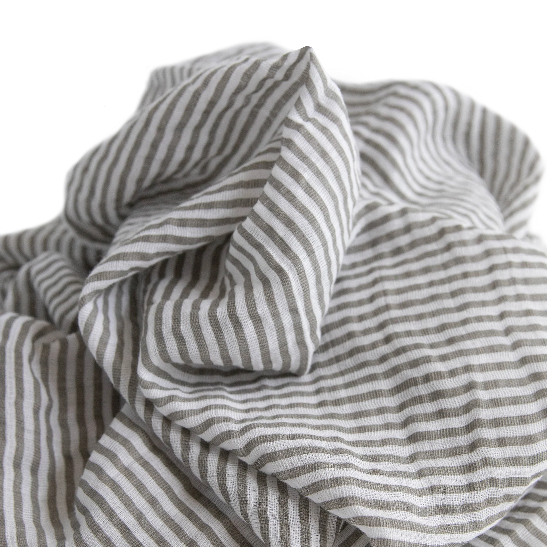 Little Unicorn Cotton Muslin Swaddle (Grey Stripe)