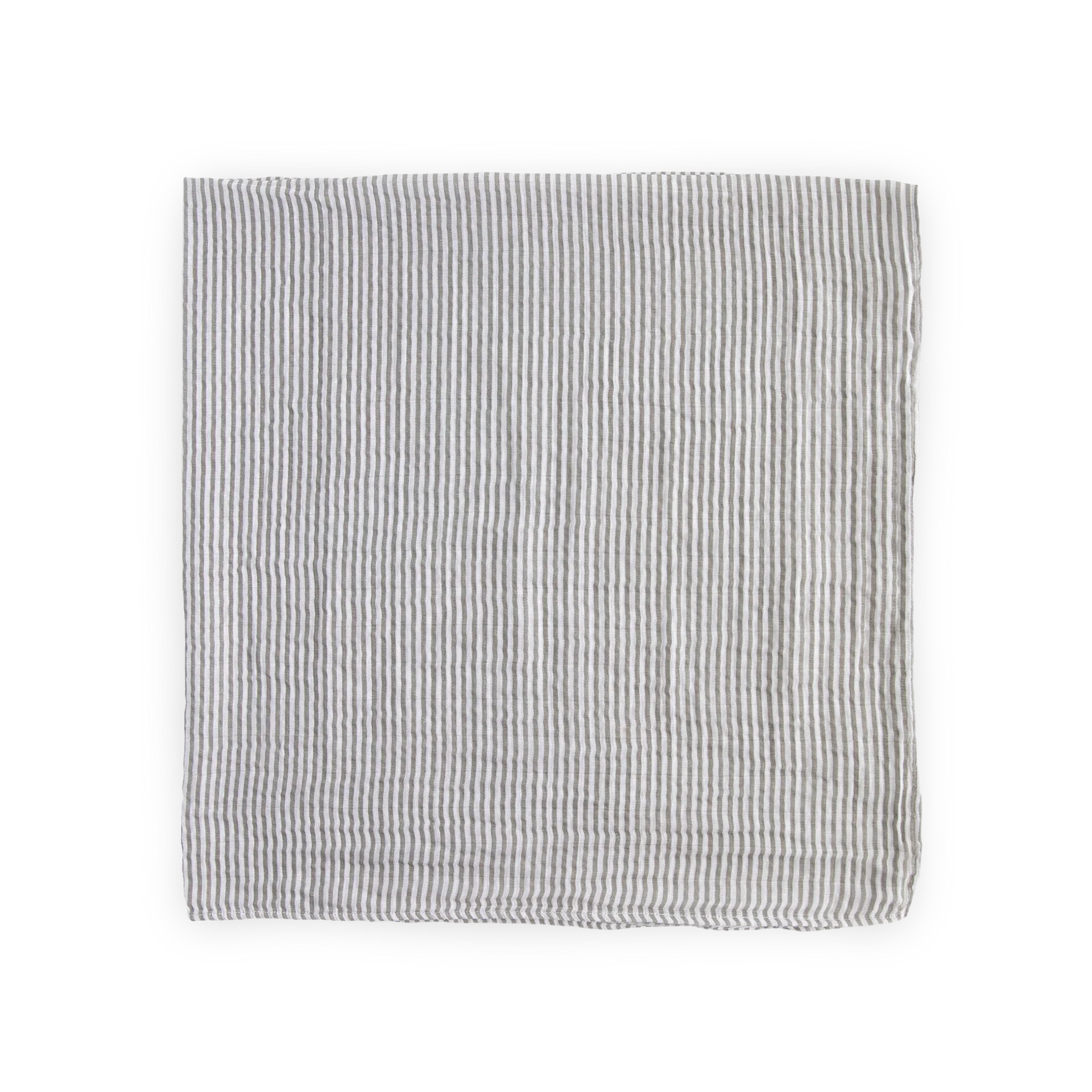 Little Unicorn Cotton Muslin Swaddle (Grey Stripe)