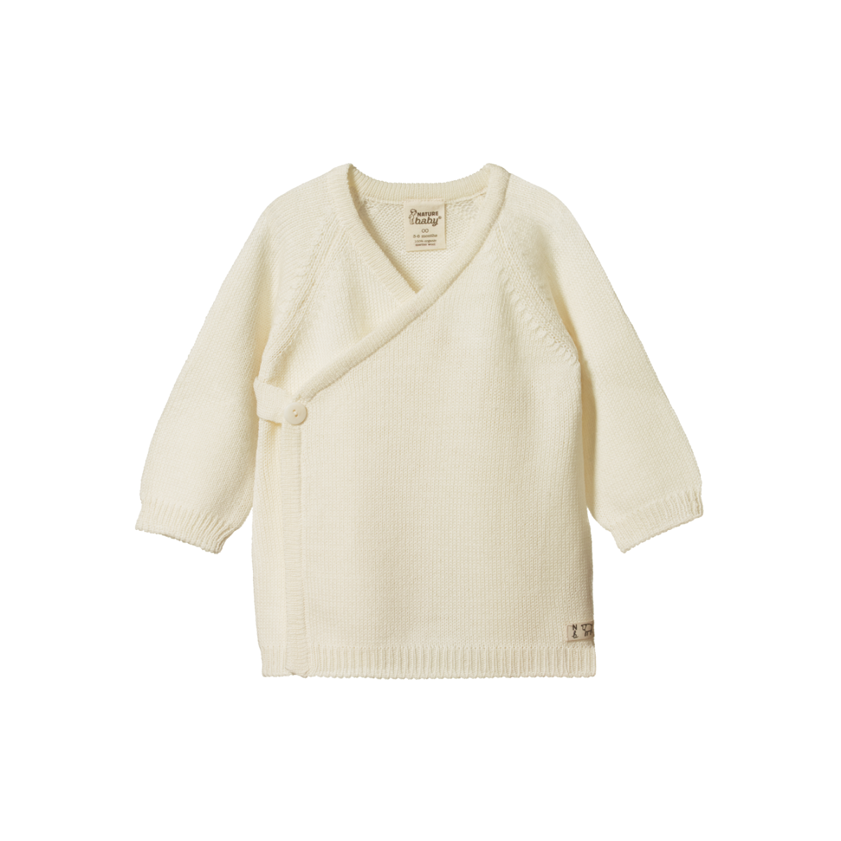 Nature Baby Merino Knit Kimono Jacket (Natural)
