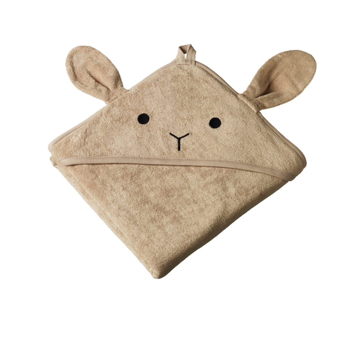 Nature Baby Organic Cotton Bunny Hooded Towel (Nougat)