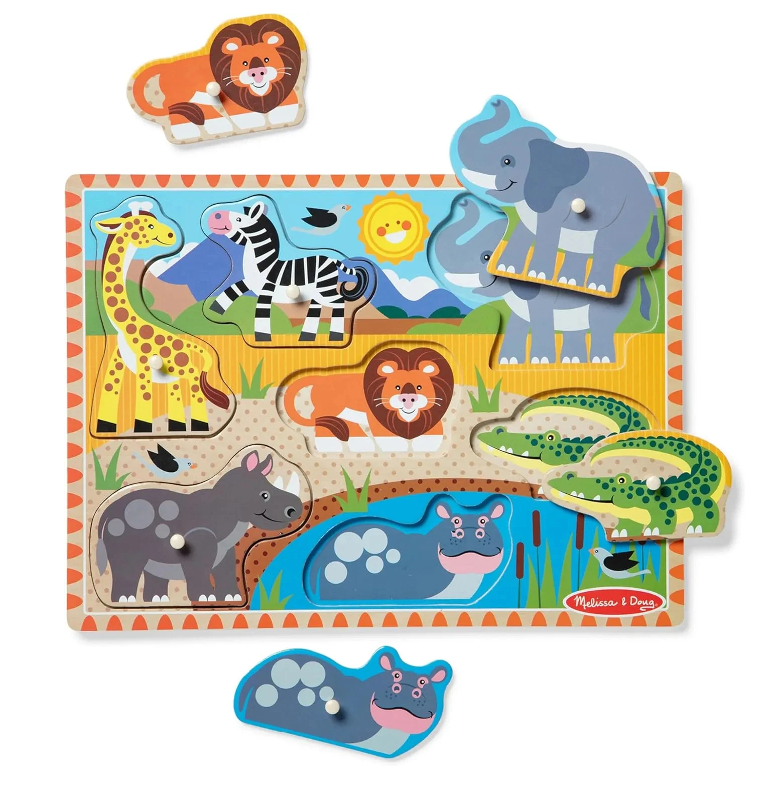 Melissa & Doug Peg Puzzle (Safari)