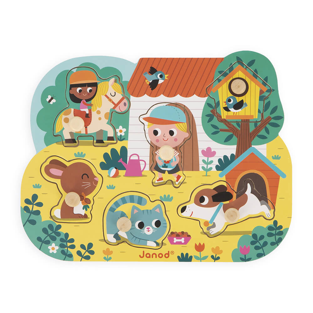Janod Peg Puzzle (Pets)