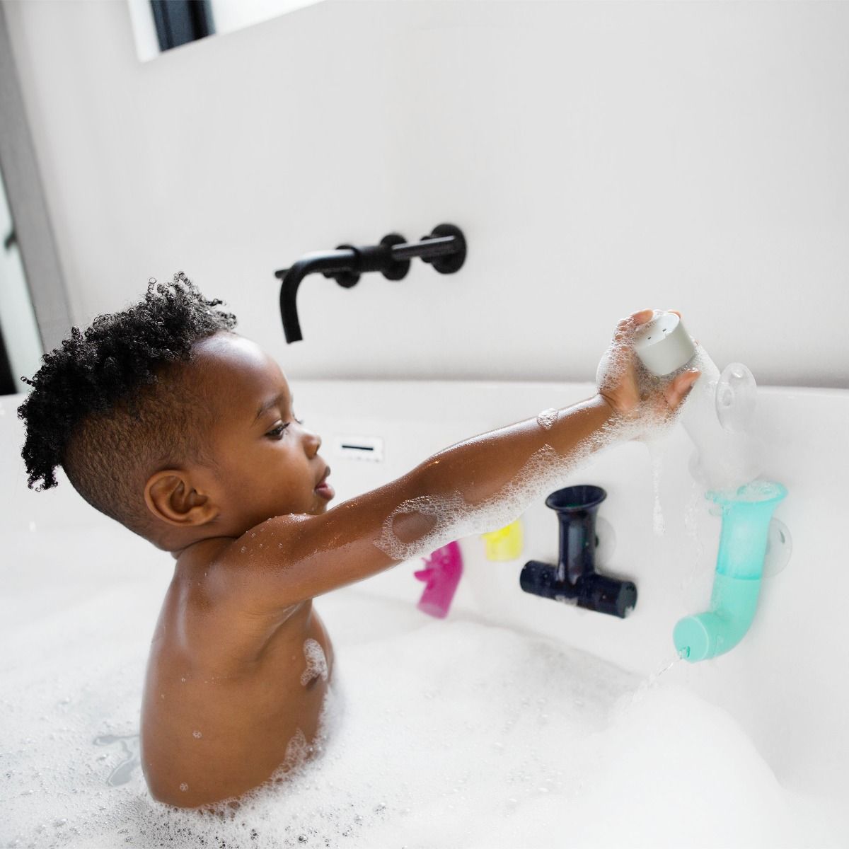 Boon Pipes Water Toy (Navy/Yellow)