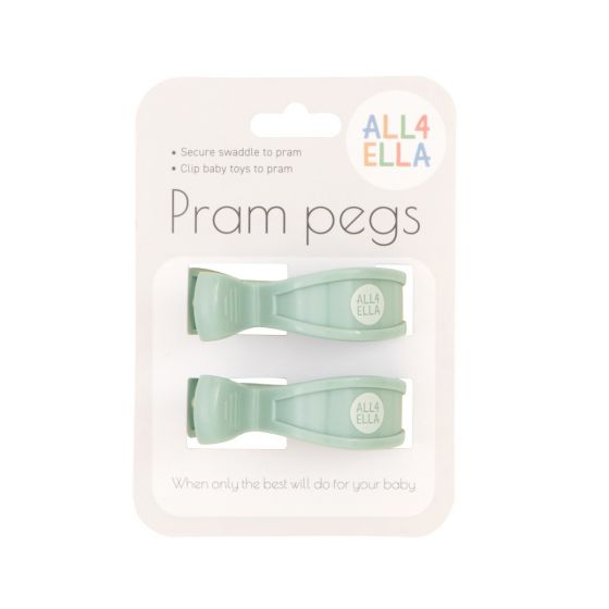 All 4 Ella Pram Pegs (Sage)