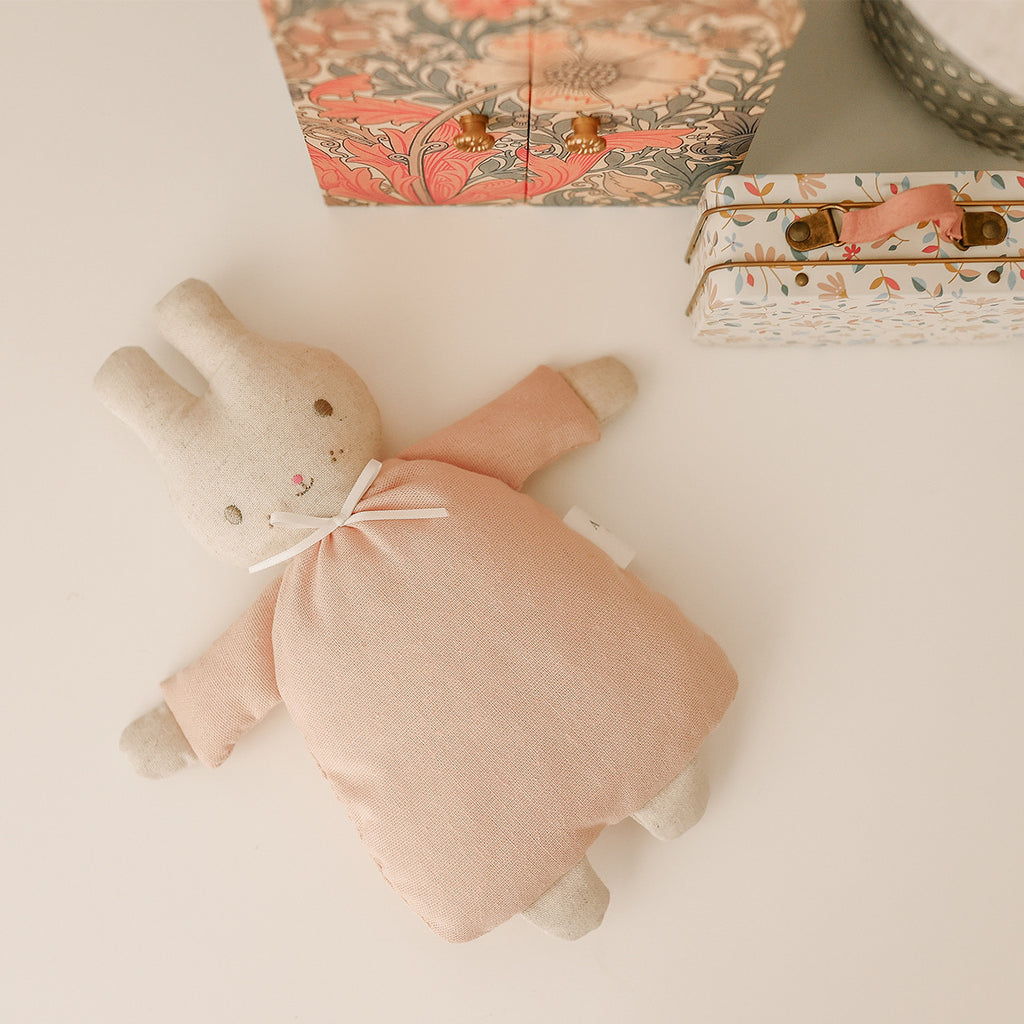 Alimrose Riley Bunny Rattle (Pink)