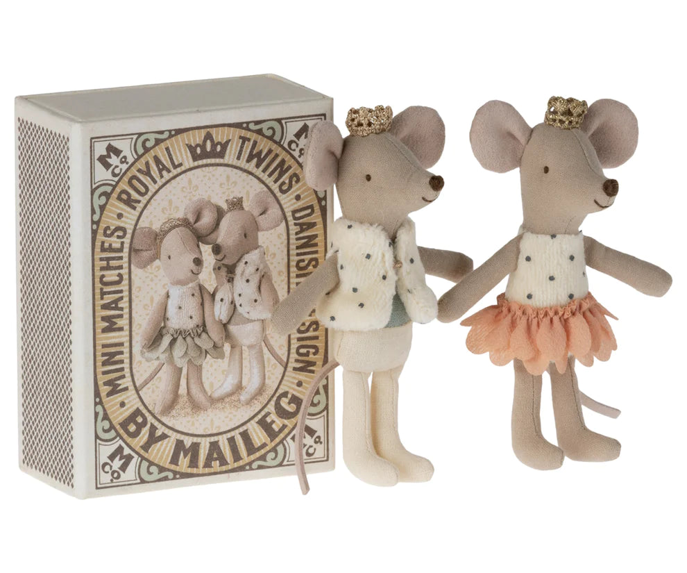 Maileg Royal Twin Mice in Matchbox