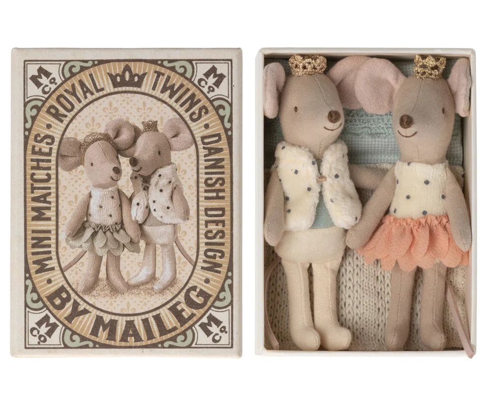 Maileg Royal Twin Mice in Matchbox