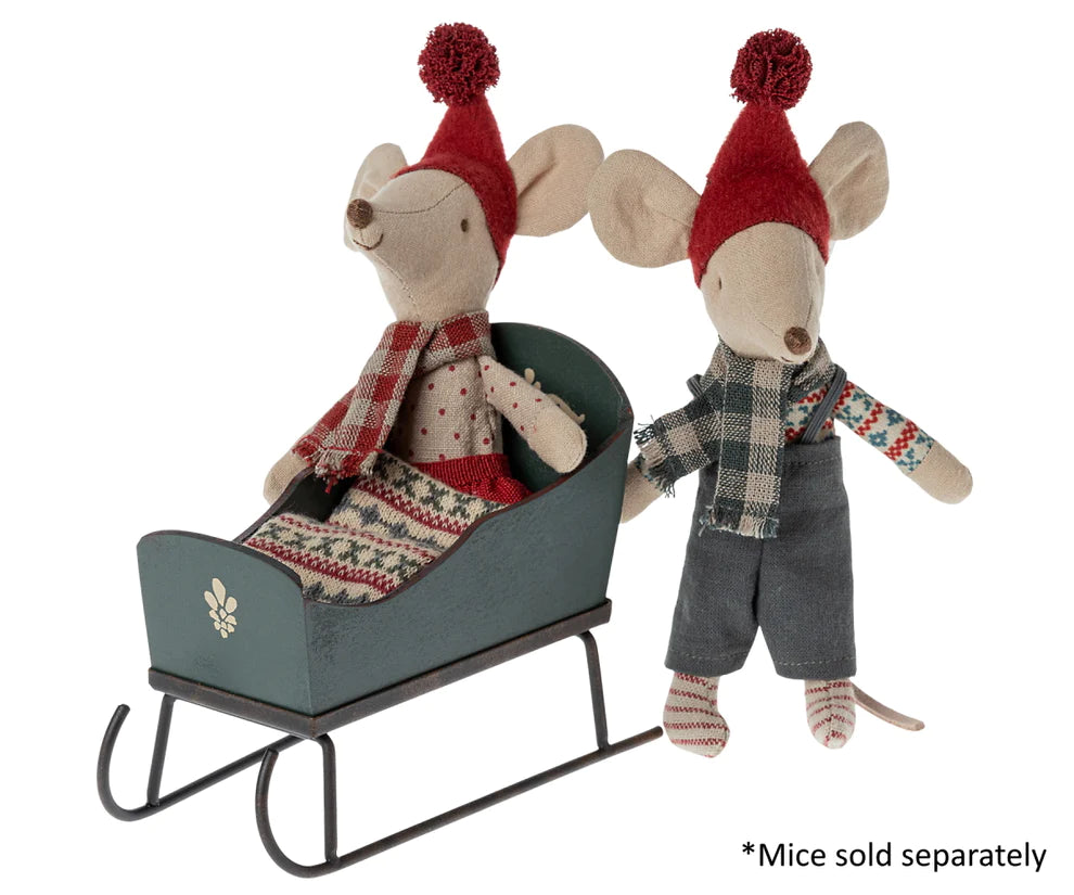 Maileg Sleigh for Mouse (Green)